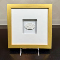 La Creme Memoire Intaglio 1 Framed Artwork - 8 x 8