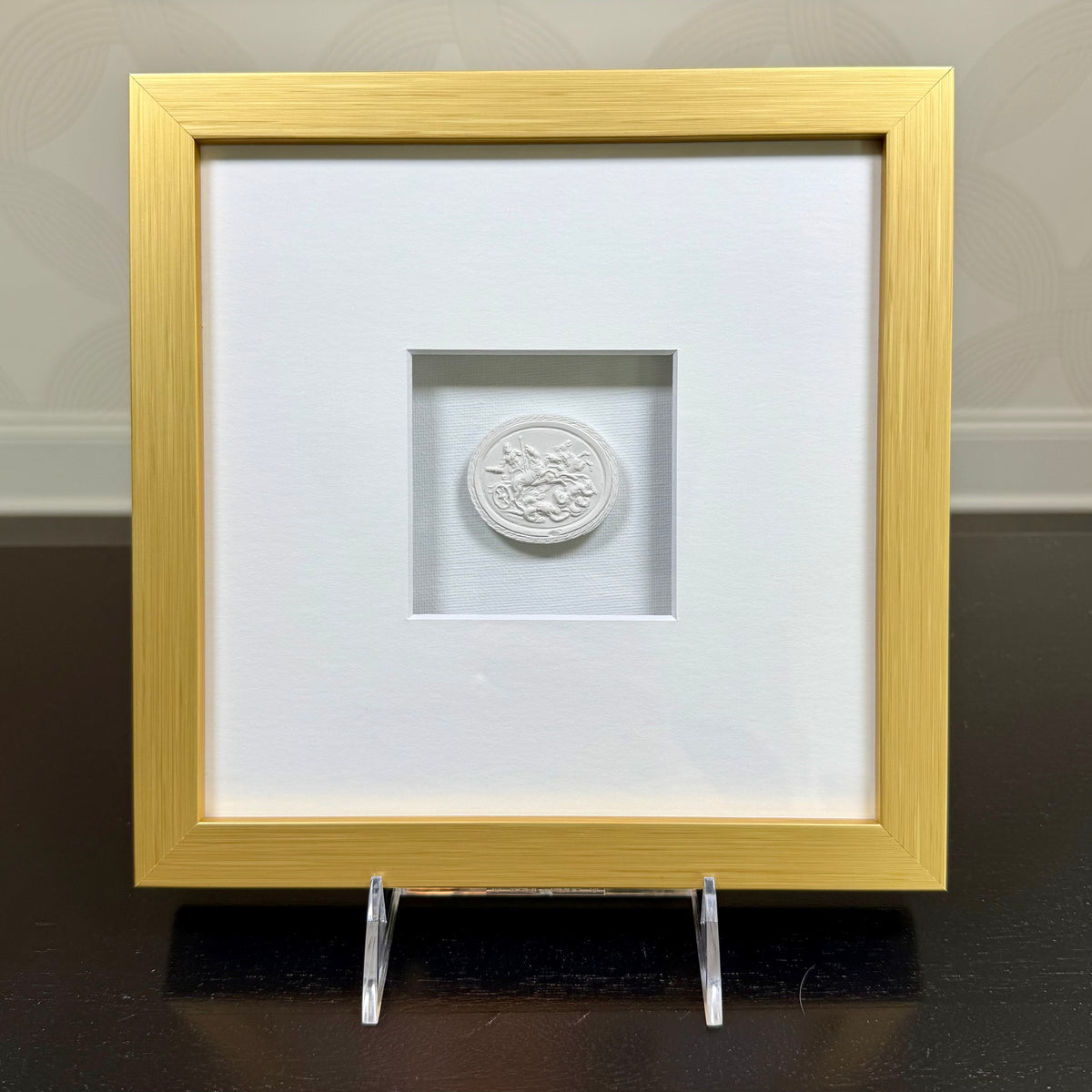 La Creme Memoire Intaglio 2 Framed Artwork - 8 x 8