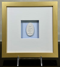 La Bleu Memoire Intaglio 6 Framed Artwork - 8 x 8
