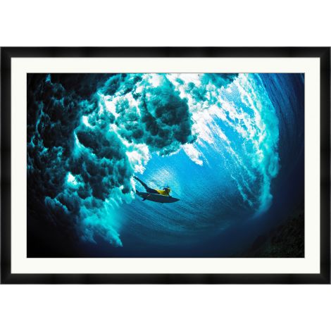 Surfer Dive 1 Photograph Framed Artwork - 60.5 x 43.5