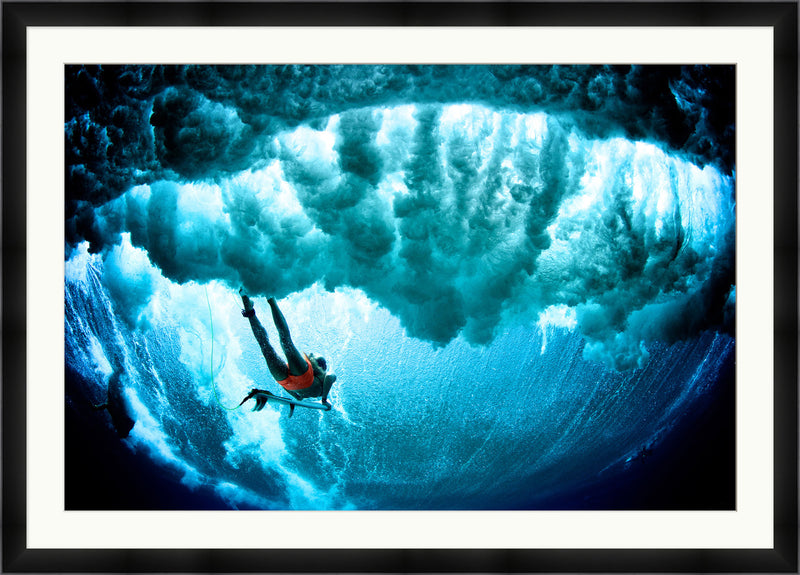 Surfer Dive 2 Photograph Framed Artwork - 60.5 x 43.5