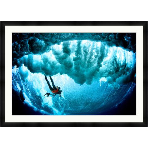 Surfer Dive 2 Photograph Framed Artwork - 60.5 x 43.5