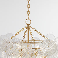 Gild gold detail on Talia large chandelier