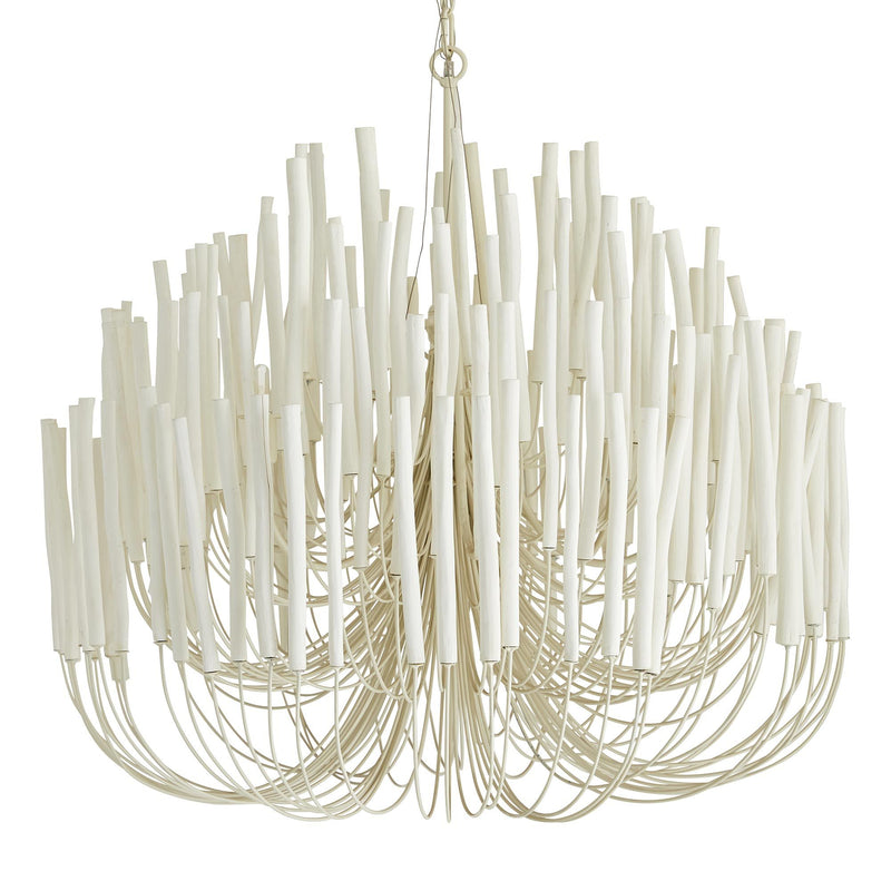 Tilda large chandelier in whitewash stained wood