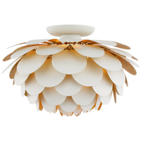 Cynara Large Flush Mount - White and Gild