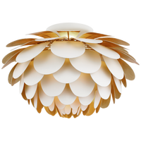 Cynara Large Flush Mount - White and Gild