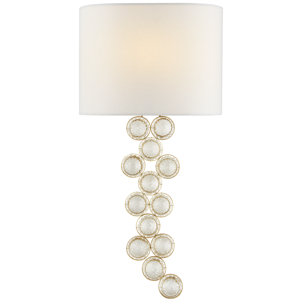 Milazzo Left Sconce Medium - Gild and Crystal