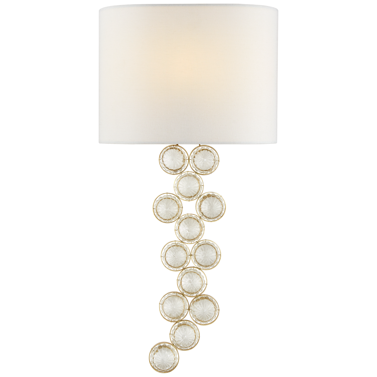 Milazzo Right Sconce Medium - Gild and Crystal