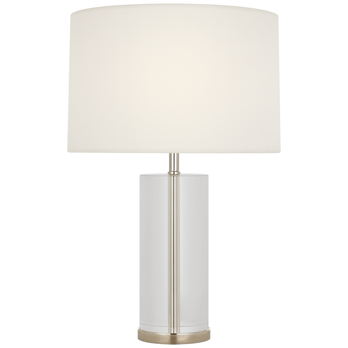 Lineham Cordless Accent Lamp 16 Inch - Crystal and Polished Nickel