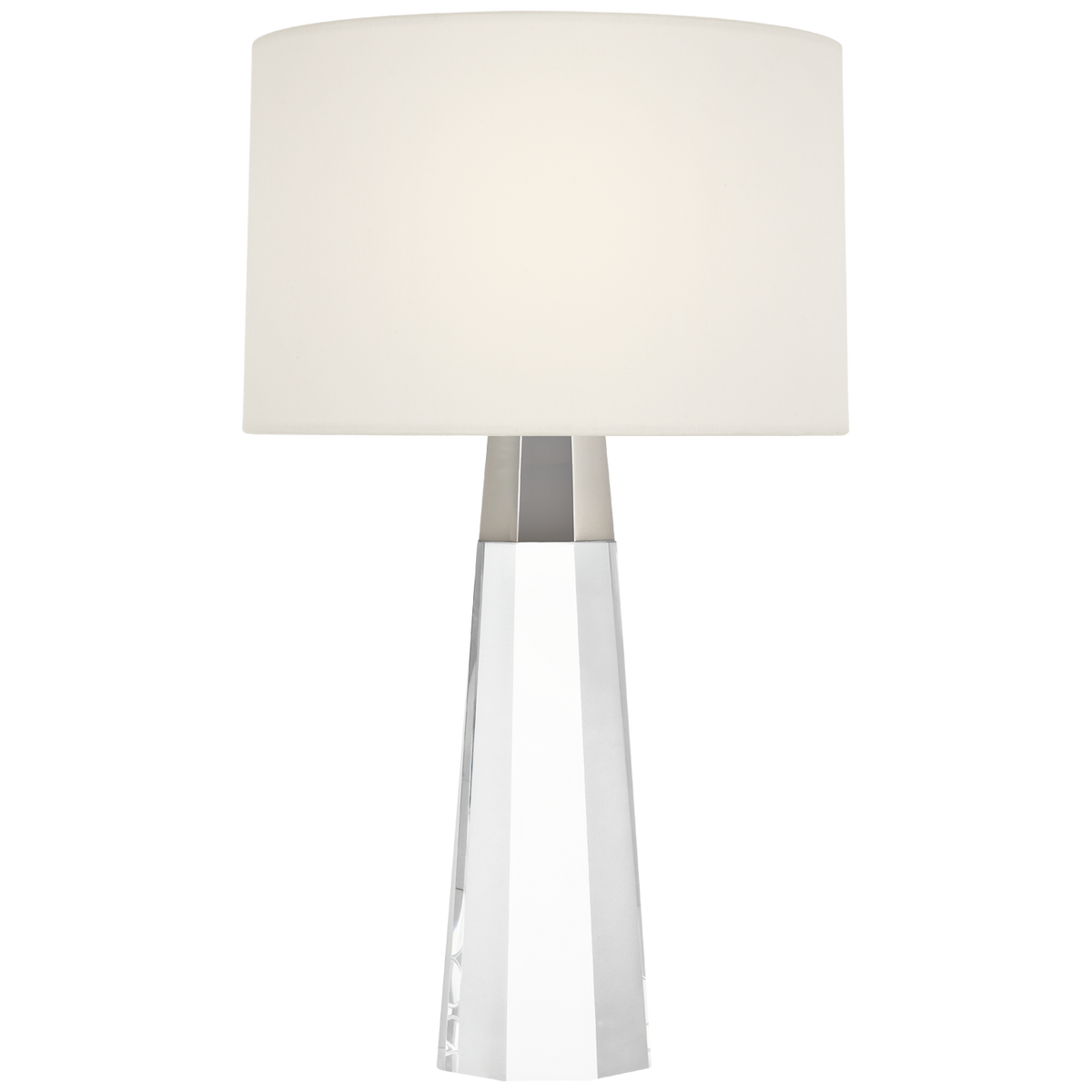 Olsen Cordless Accent Lamp 15 Inch - Crystal and Polished Nickel