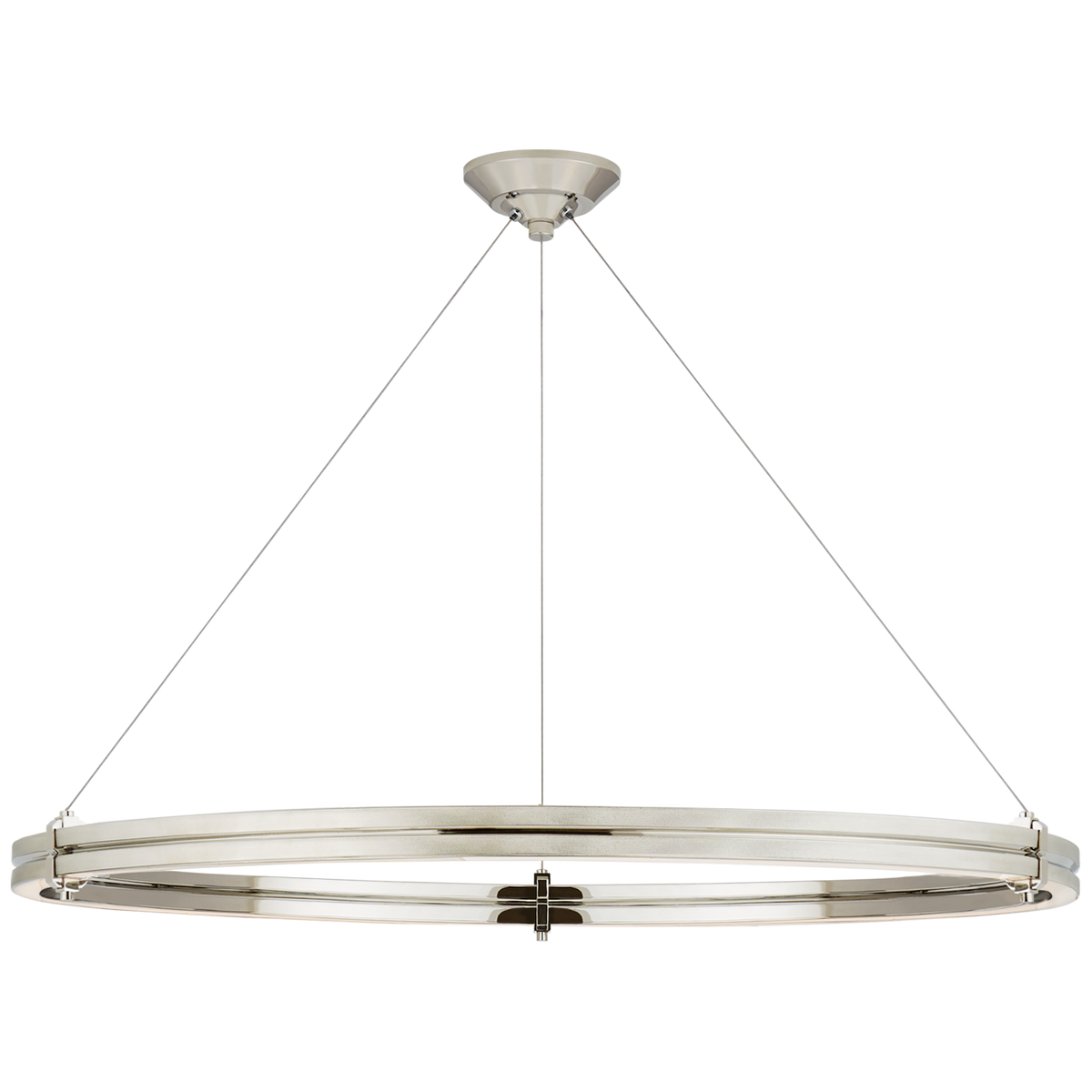 Paxton Ring Chandelier 40 Inch - Polished Nickel