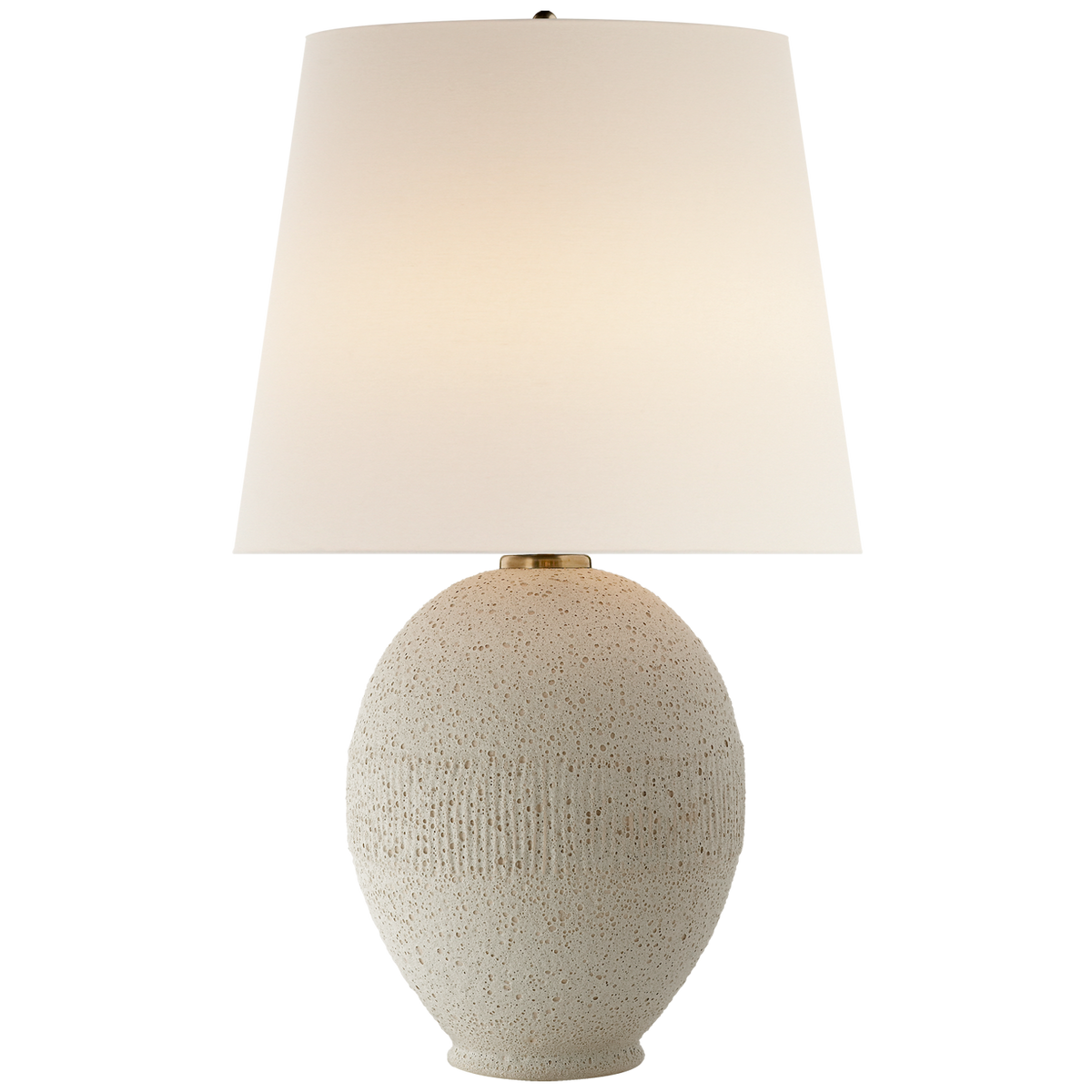 Toulon Table Lamp - Volcanic Ivory with Linen Shade