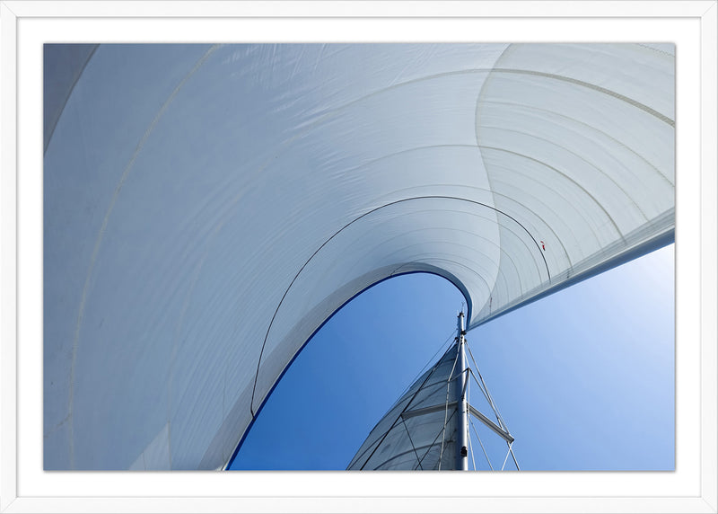 Windy Sails 2 Photograph Artwork Matte White Frame - 45.5 x 32.5