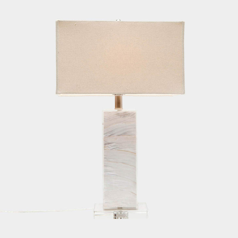 Zilia Table Lamp - Light Mother of Pearl Shell 26 Inch High