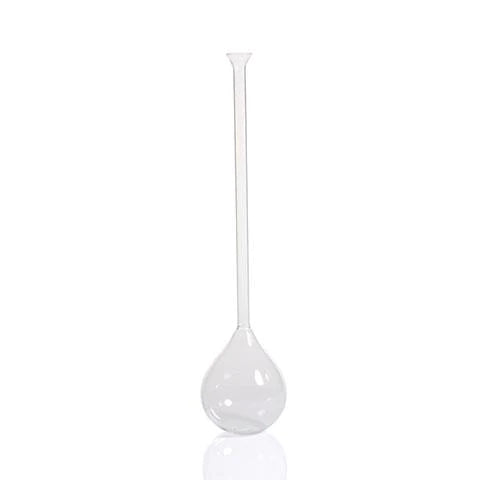 Onion shape long neck clear glass stem vase