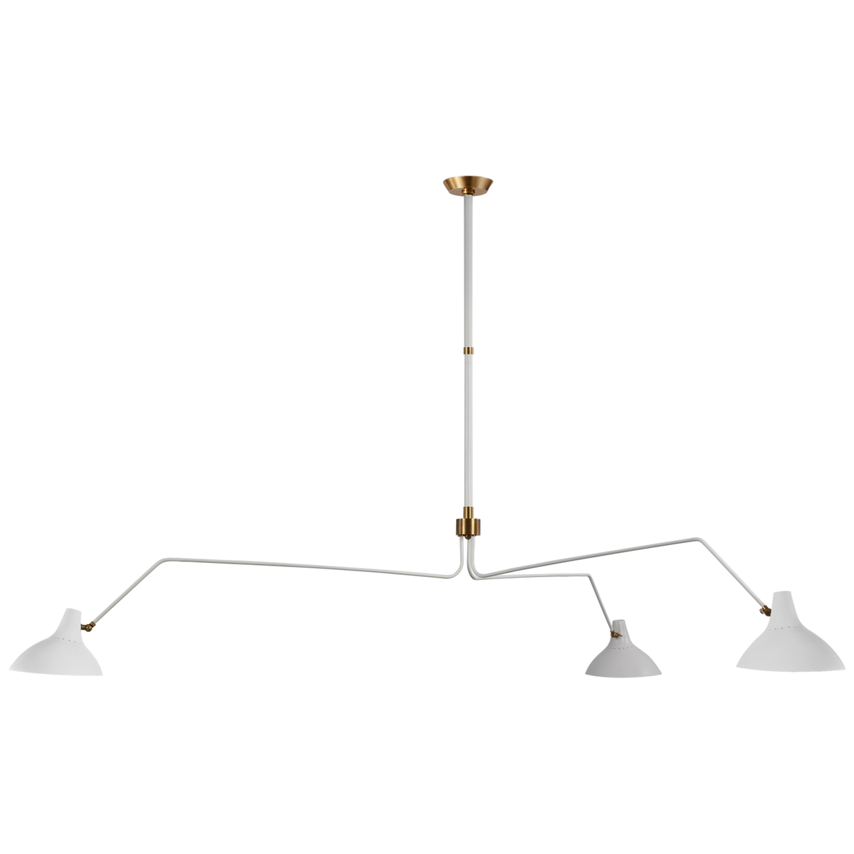 Charlton Grande Triple Arm Chandelier - White