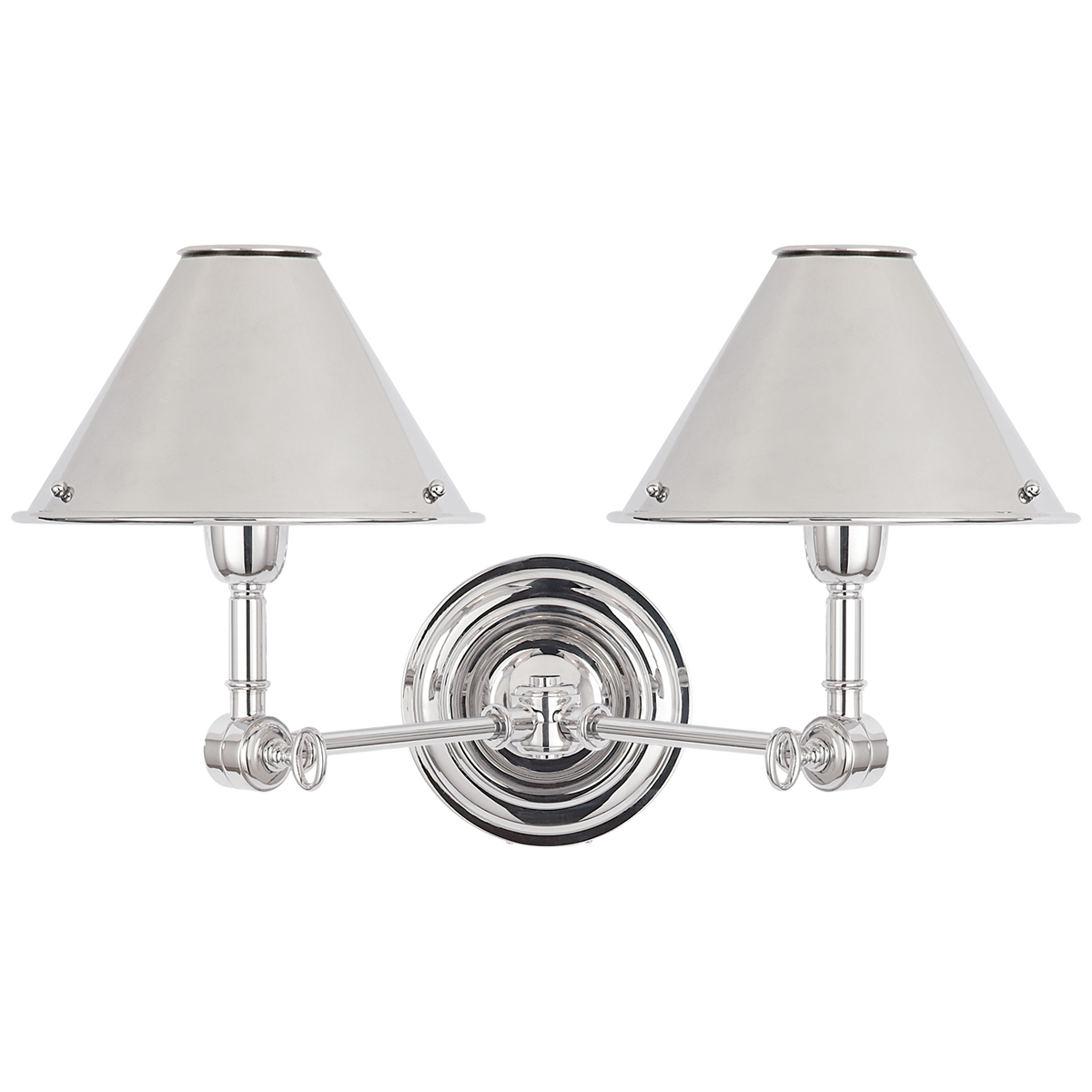 Anette Double Sconce - Polished Nickel