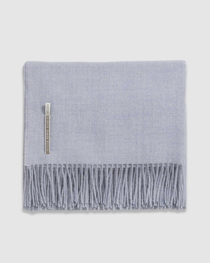 Alpaca Decorative Throw - Solid Chambray