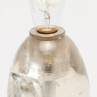 Ameer bookcase lamp with clear base and Edison bulb