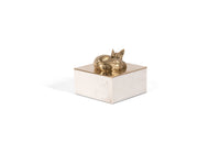 Corsac decorative box in marble and brass