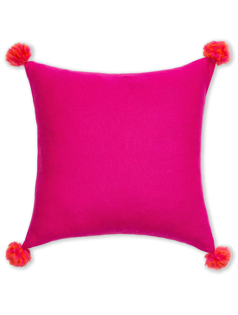 Baby alpaca two-tone pink and red Dandi throw pillow