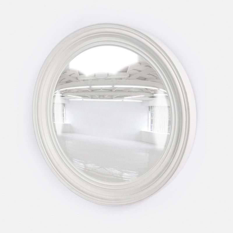 Easton Mirror - White Wood 27 In Dia