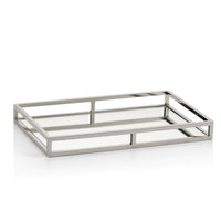 Small rectangular mirrored tray