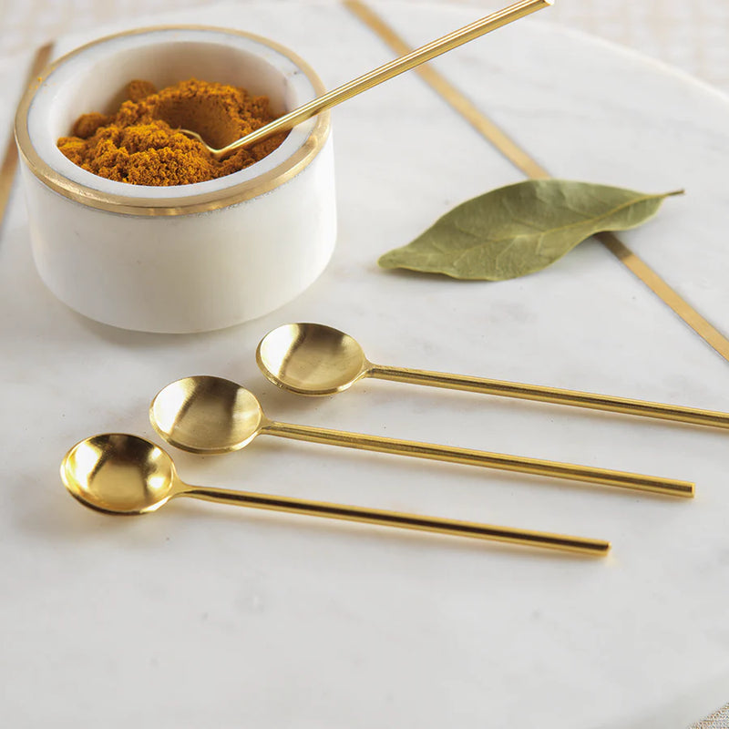 Set of 4 Maroc gold cocktail spoons