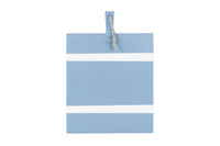 Medium French blue rectangular charcuterie board with white stripes