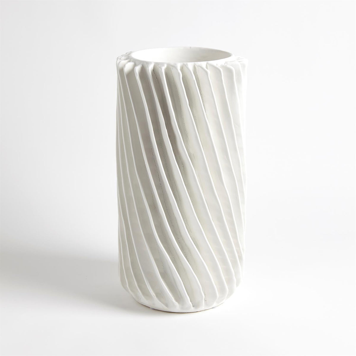 Radiator Swirl Vase - Matte White - Large