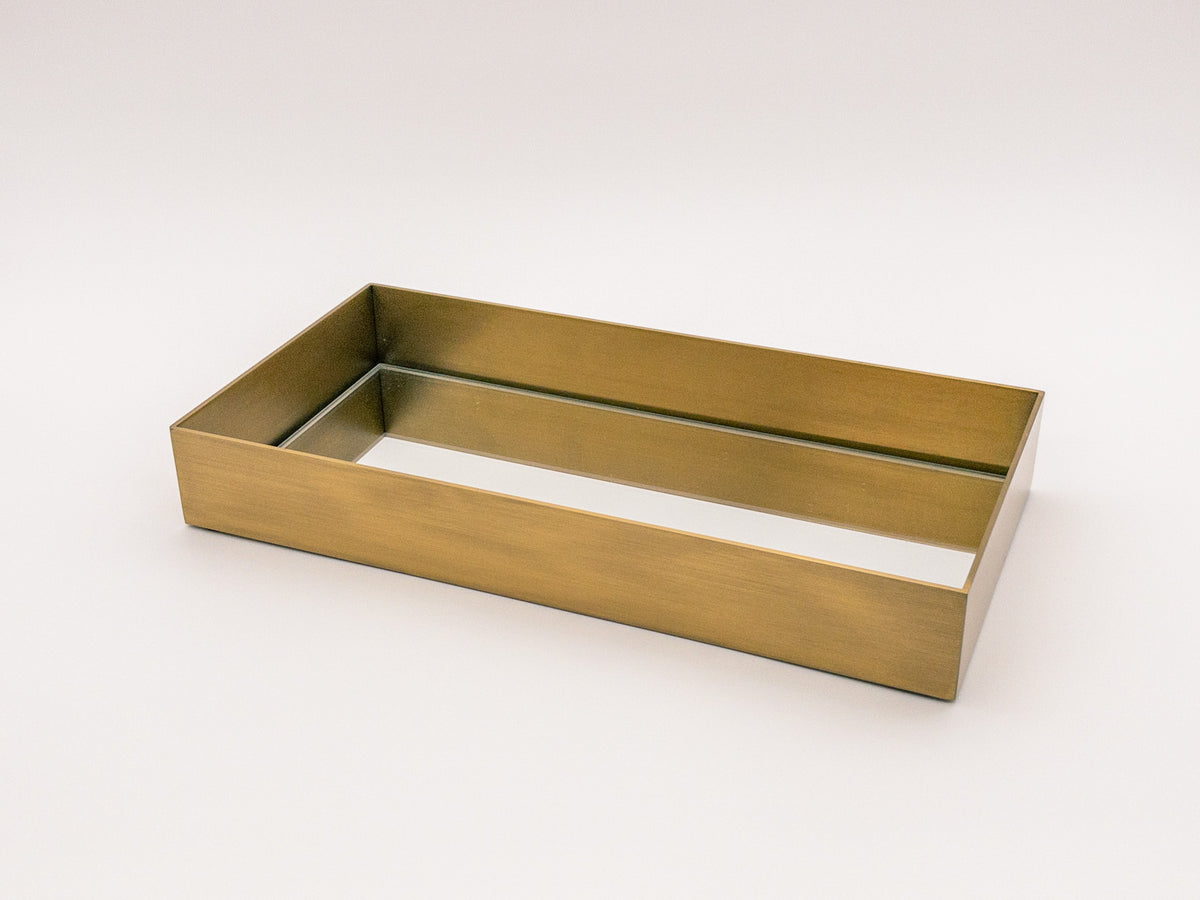 Rectangular Metal Tray - Natural Brass
