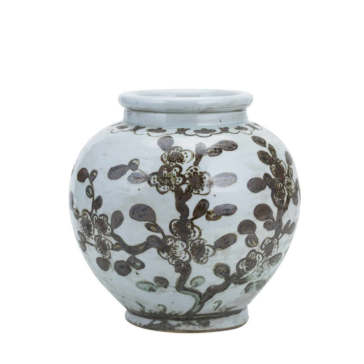 Small brown chinoiserie vase
