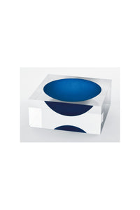 Acrylic Square Bowl - Blue and Clear