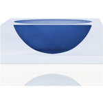 Acrylic Square Bowl - Blue and Clear