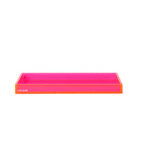 Large Slim Acrylic Tray - Neon Pink