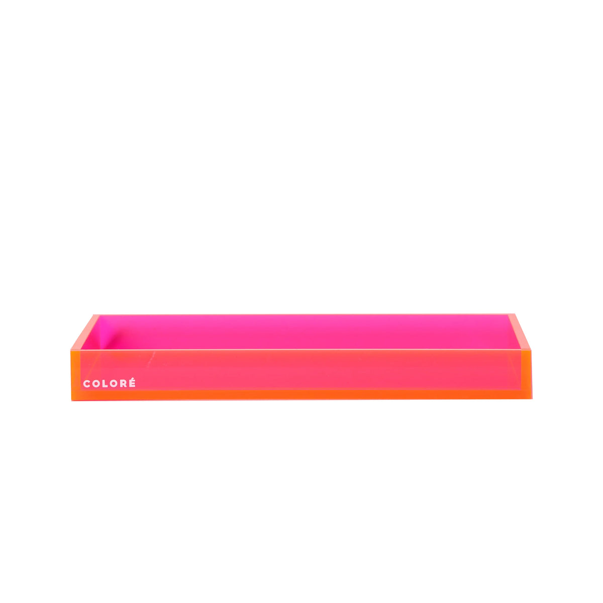 Medium Slim Acrylic Tray - Neon Pink
