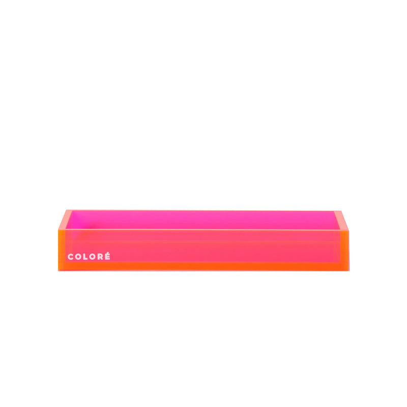Small Slim Acrylic Tray - Neon Pink